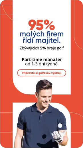 Reklamní kreativy interim managementu s manažery, golfisty a e-bookem, Interim management, obrázek 2