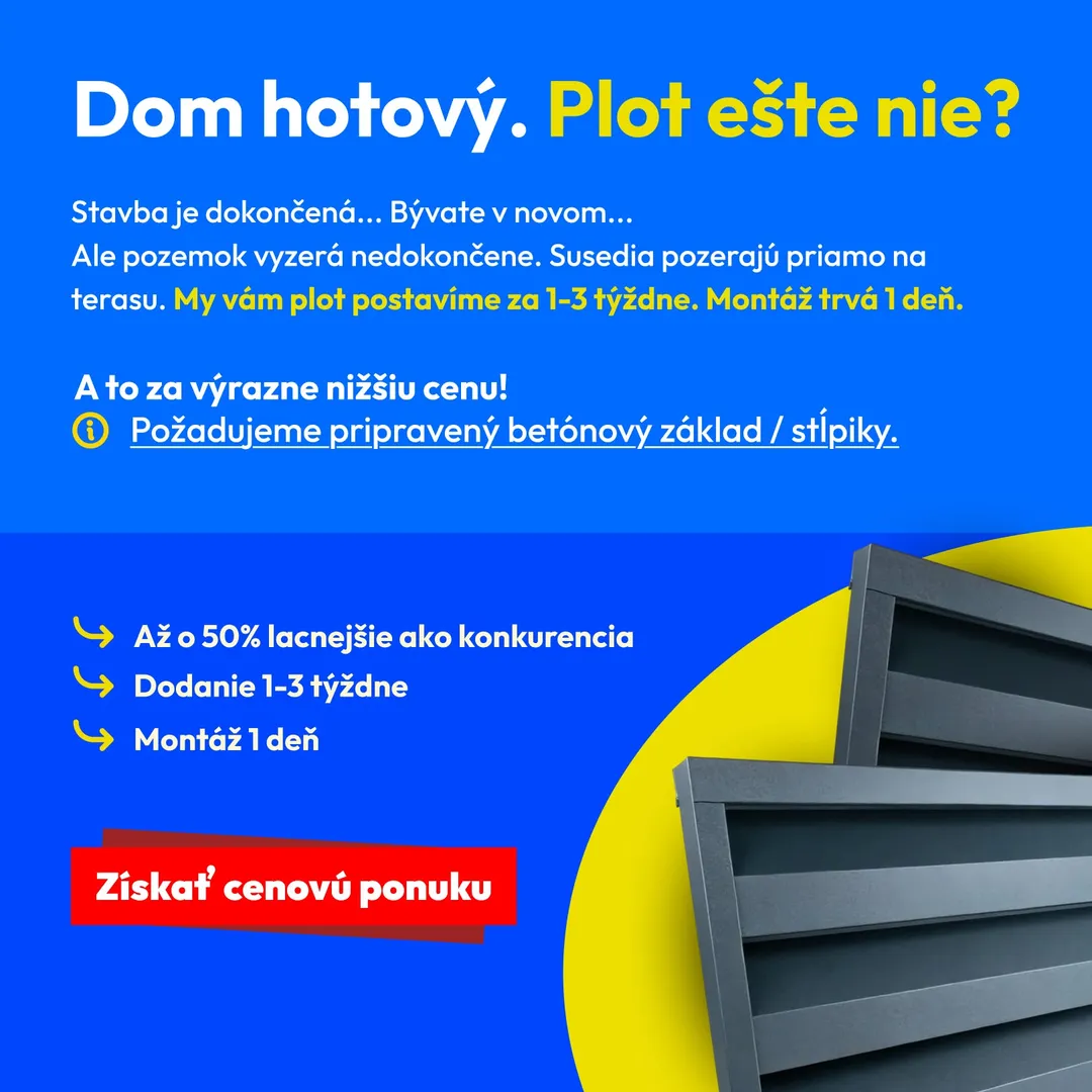 Reklamy Falcro: video s mluvčím před lamelovým plotem a dva bannery s nabídkou moderních plotů, Moderní ploty, Falcro, obrázek 2
