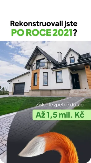 Reklamní kreativy s nabídkou dotací na rekonstrukce, většinou s maskotem lišky, Dotační sektor, DotaceGo, obrázek 6