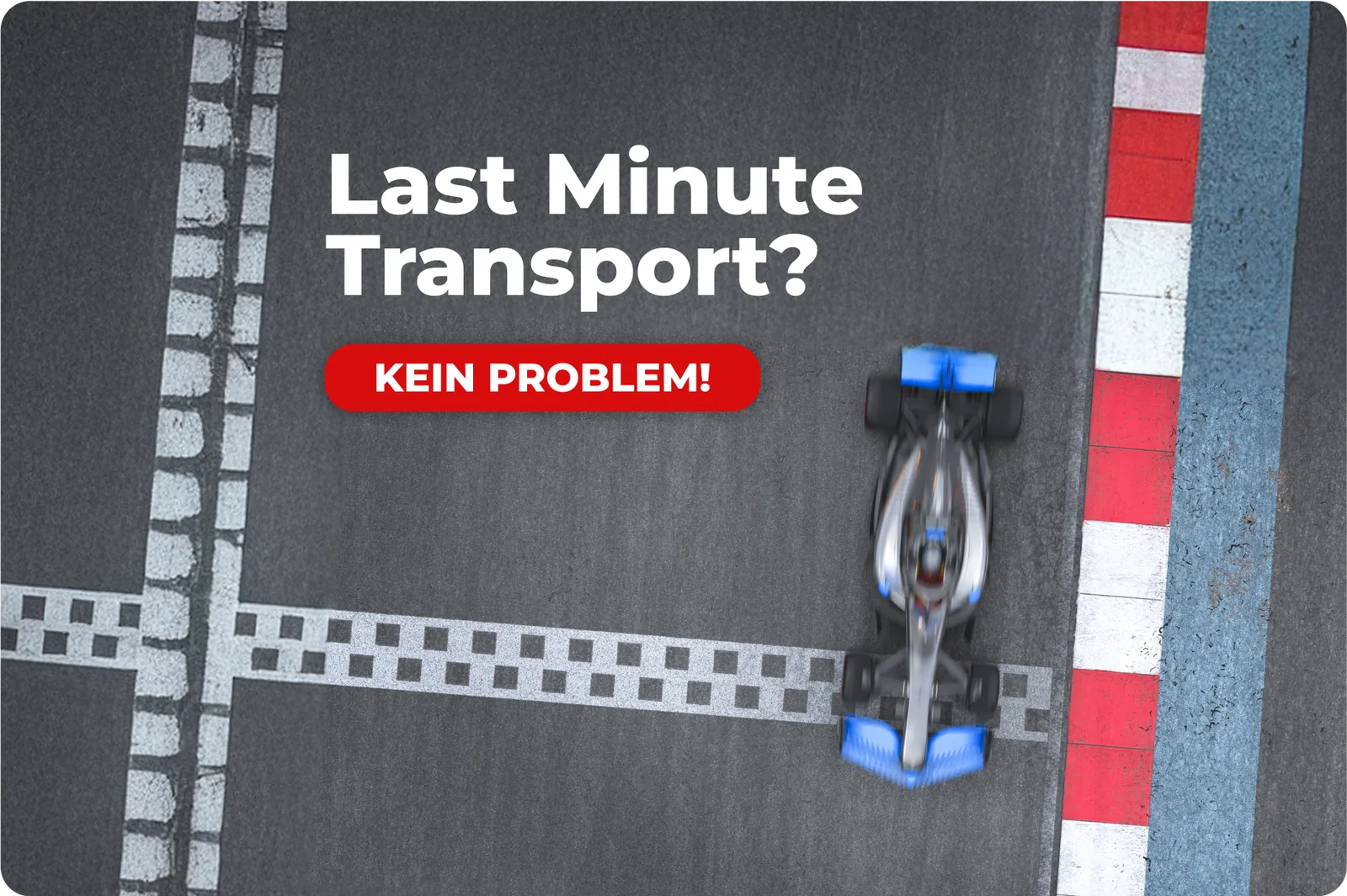 Reklamná grafika o preprave na poslednú chvíľu s vozidlom formuly, Expresná preprava, Cargobolt, obrázok 1