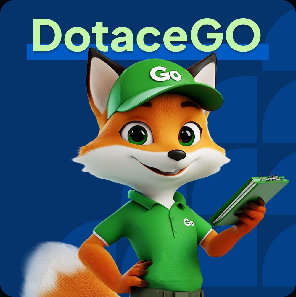 Reklamní grafika a billboard s maskotem lišky pro dotace na rekonstrukce, Dotační sektor, DotaceGo, obrázek 1
